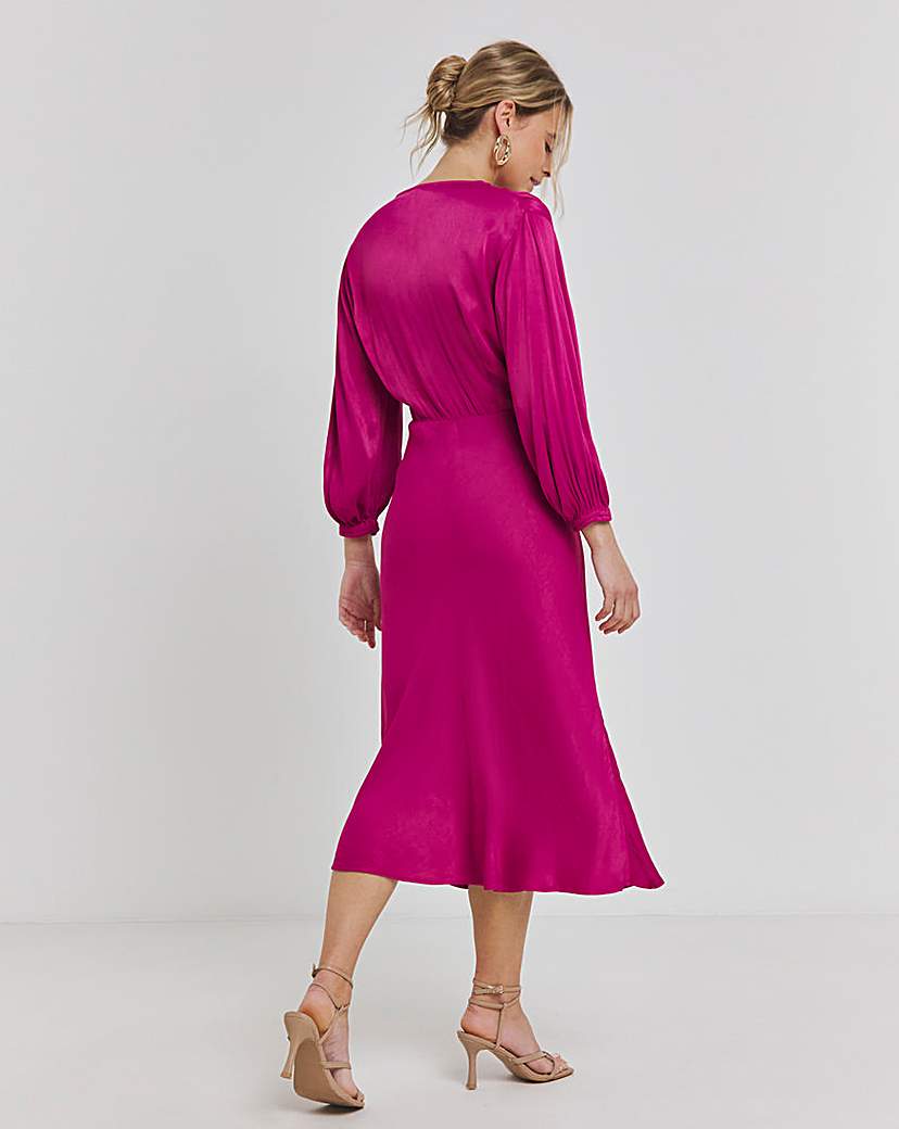 Joanna Hope Satin Midi Dress