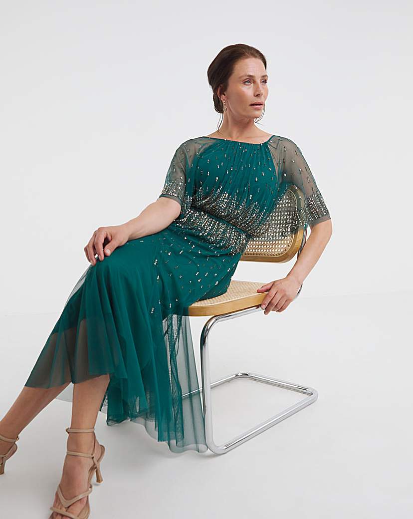 Buy Boardwalk Empire Inspired Dresses Joanna Hope Linear Beaded Dress £160.00 AT vintagedancer.com