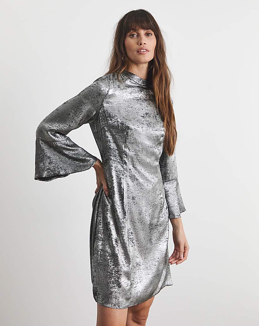 Joanna Hope Silver Foil Dress