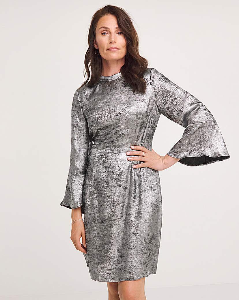 Joanna Hope Silver Foil Dress