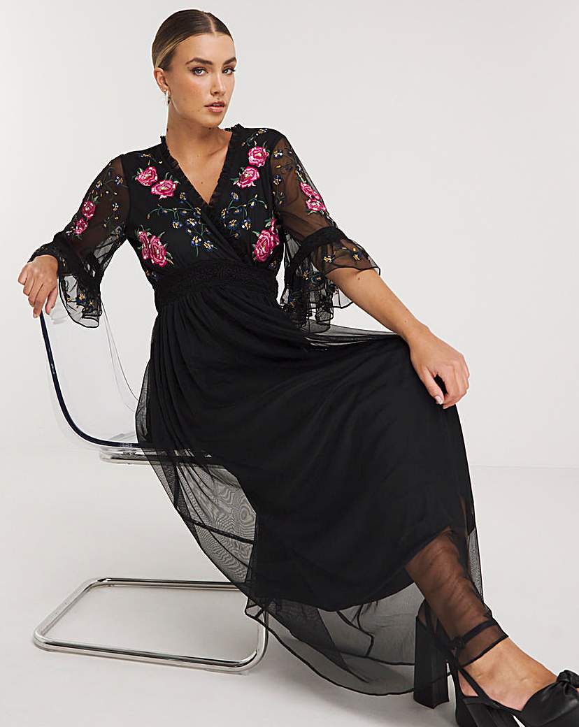 Joanna Hope Embroidered Swing Dress