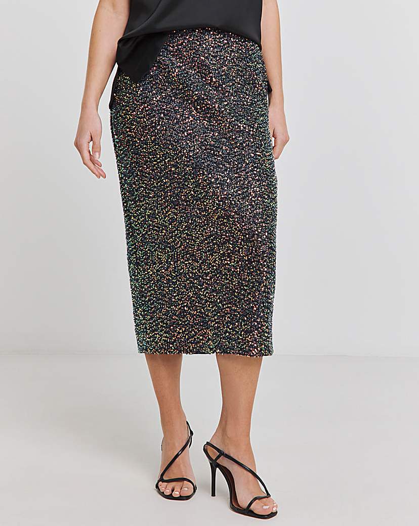 Joanna Hope Sequin Midi Skirt