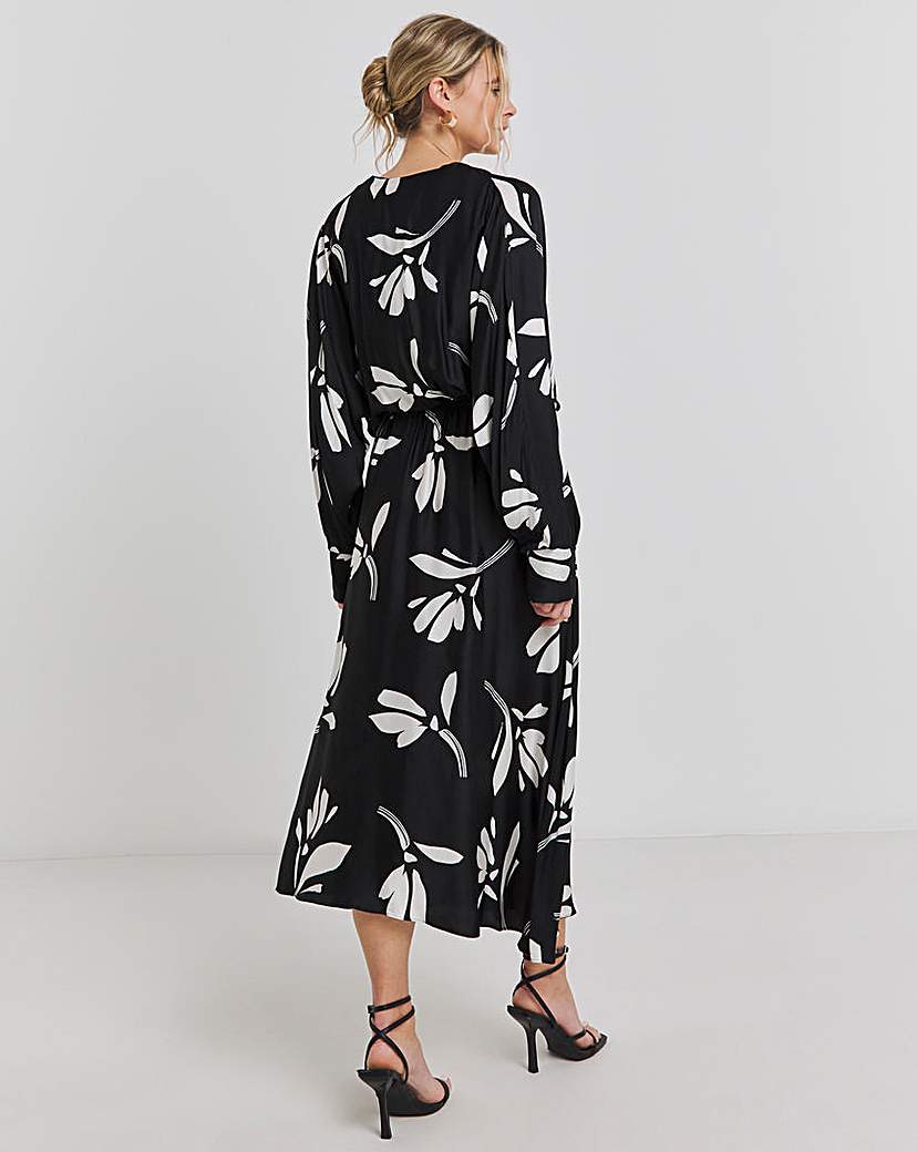 Joanna Hope Wrap Front Batwing Dress