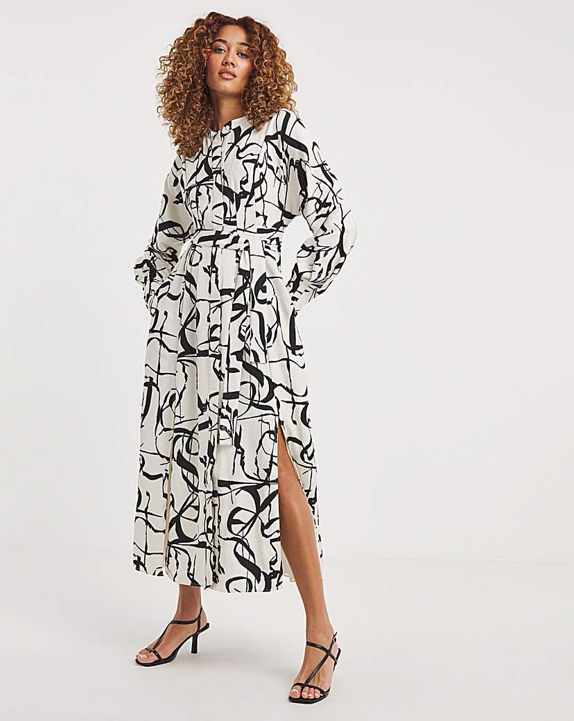 Joanna Hope Tie Waist Shirt Dress