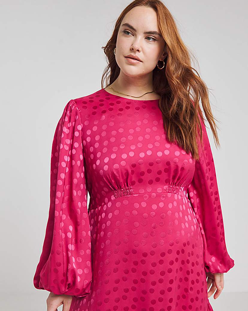 Joanna Hope Jacquard Spot Maxi Dress