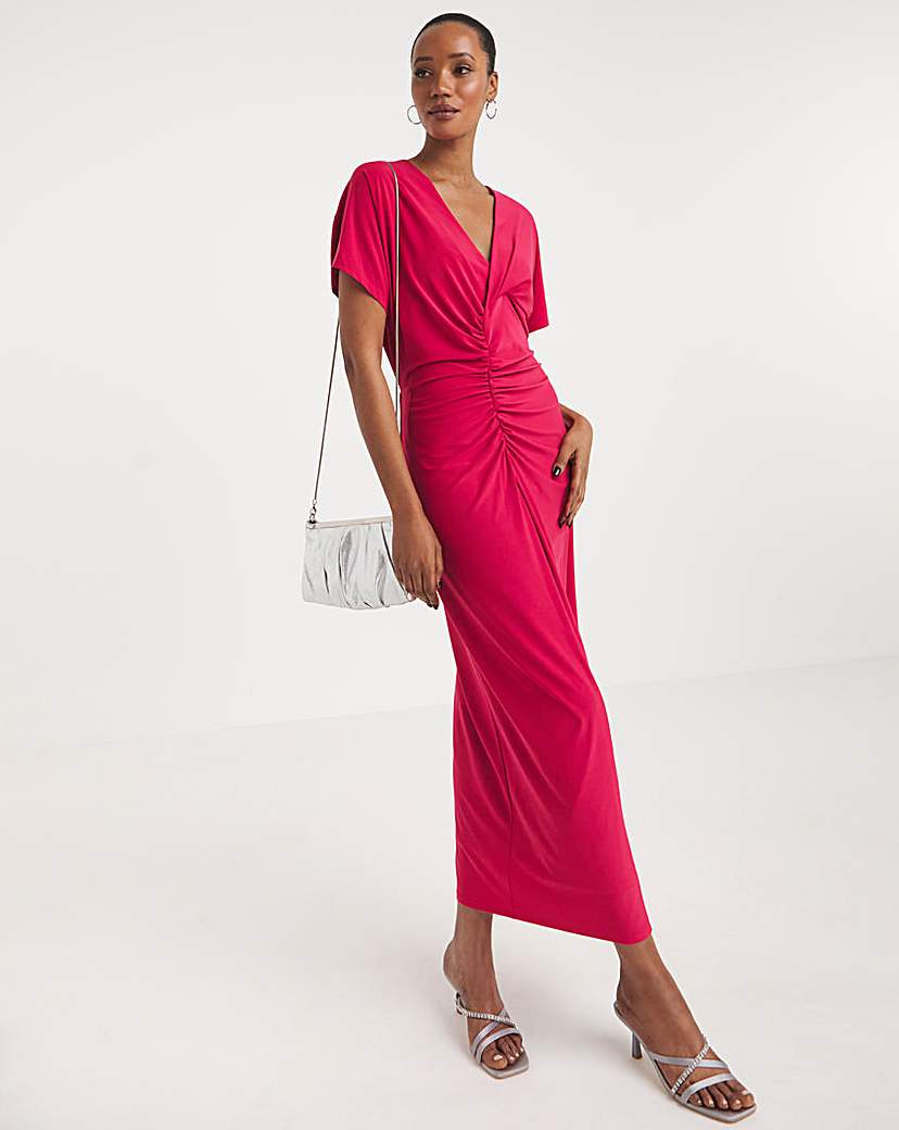 Joanna Hope Ruched Front Jersey Dress