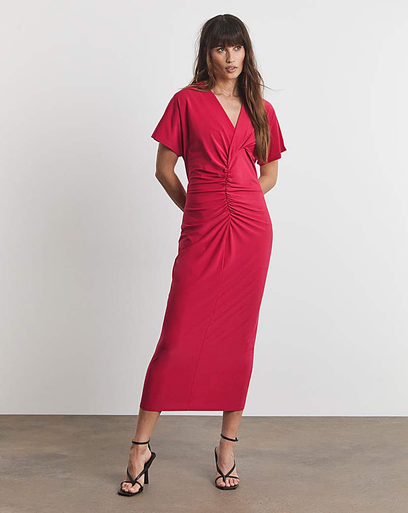 Joanna Hope Ruched Front Jersey Dress