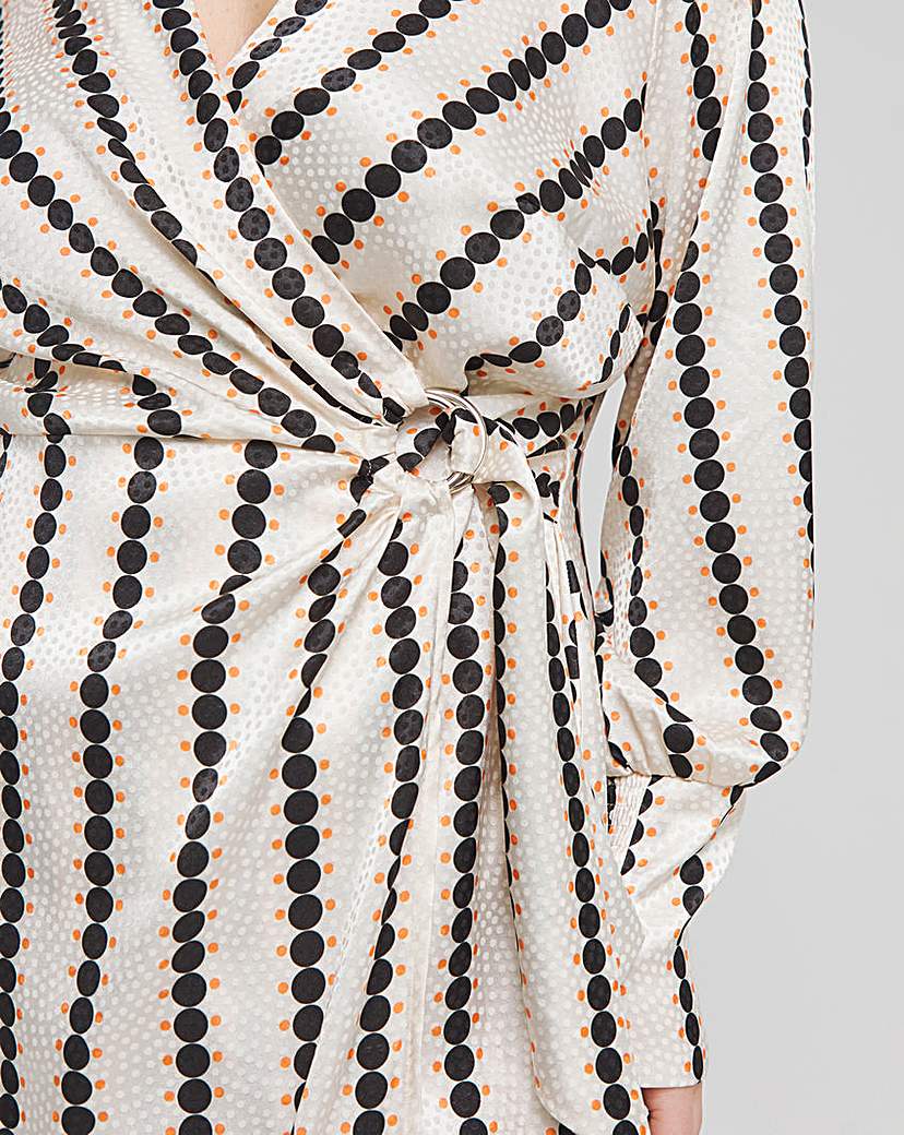 Joanna Hope Jacquard Wrap Dress