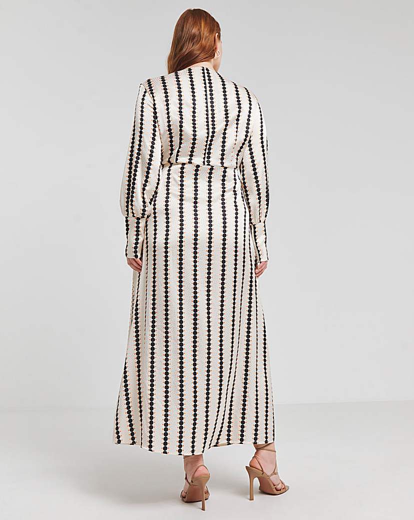Joanna Hope Jacquard Wrap Dress