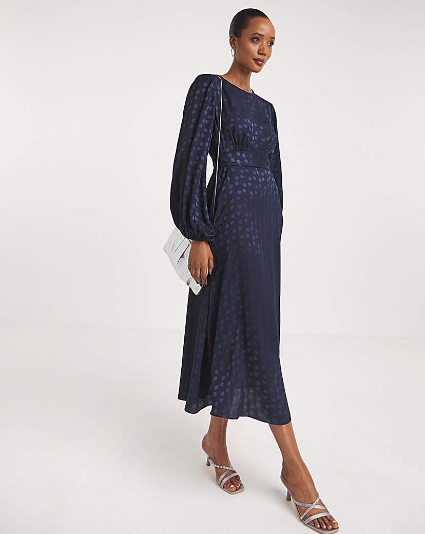 Joanna Hope Jacquard Spot Maxi Dress