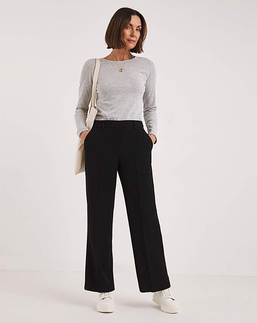 Black Tailored Wide Leg Trousers