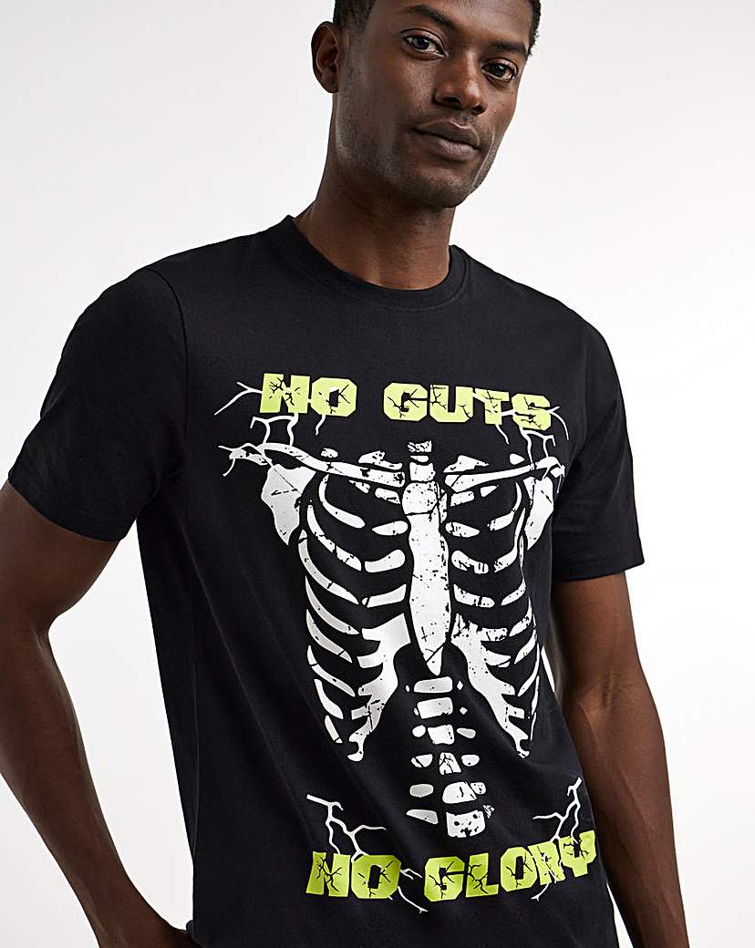 Skeleton Halloween Graphic T-Shirt Long