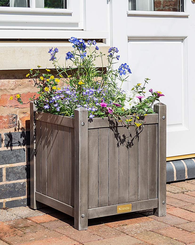 Rowlinson Alderley Grey Square Planter