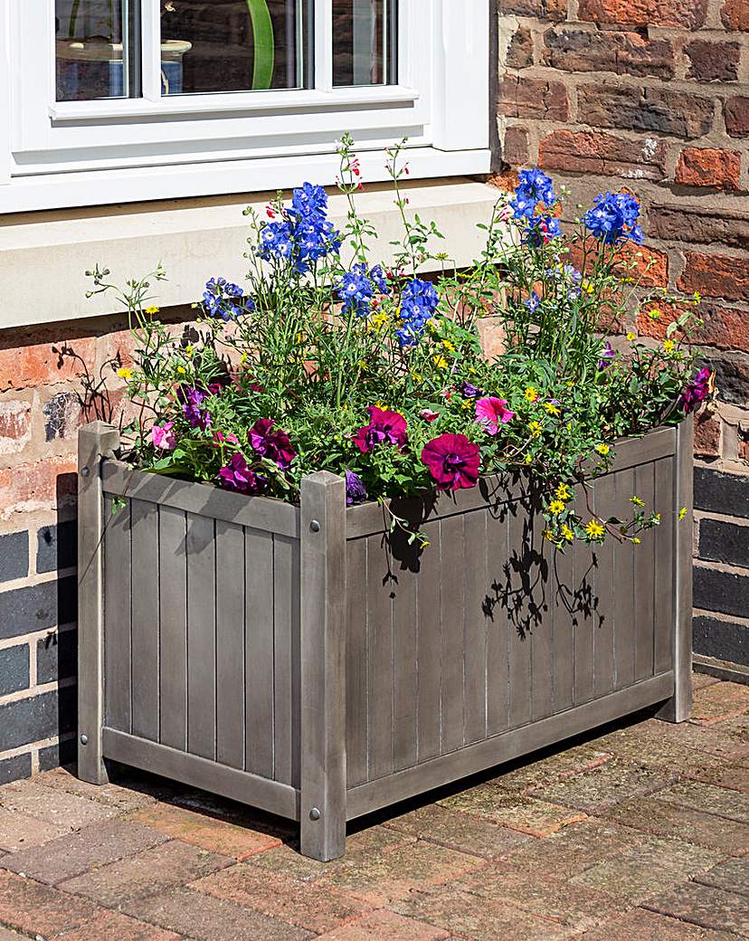 Rowlinson Grey Rectangular Planter