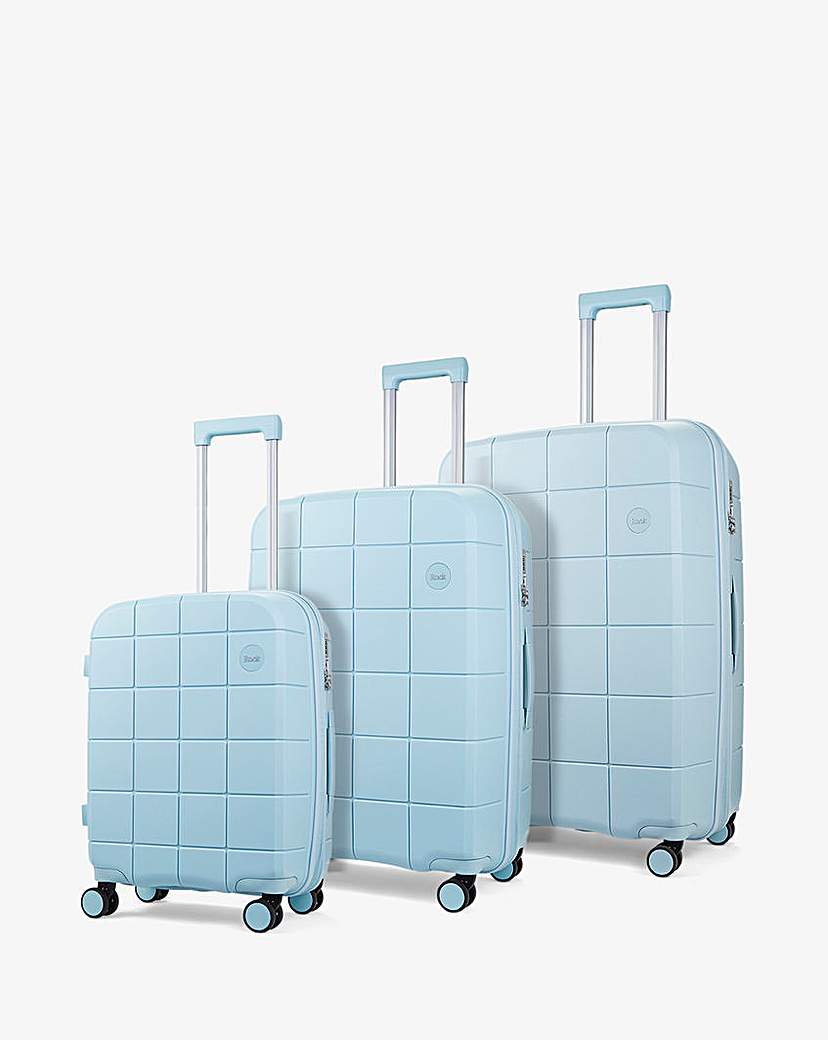 Rock Pixel Pastel Blue Luggage 3pc set