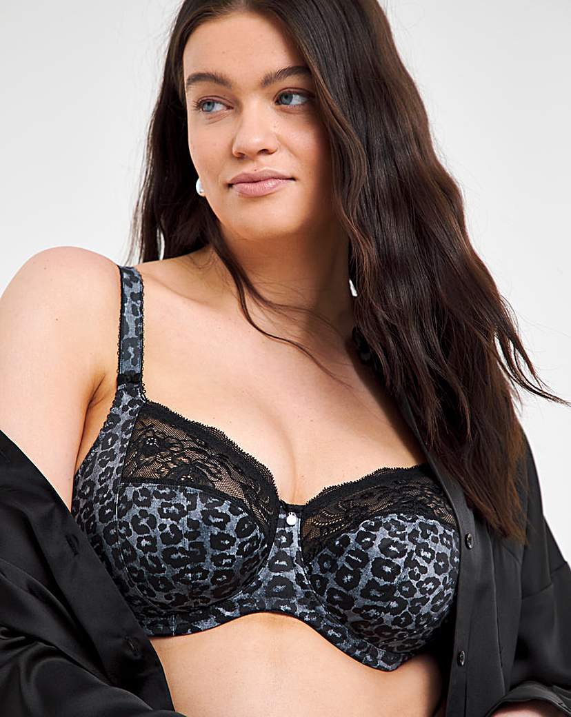 New In - Elomi Morgan Full Cup Bra Snow Leopard