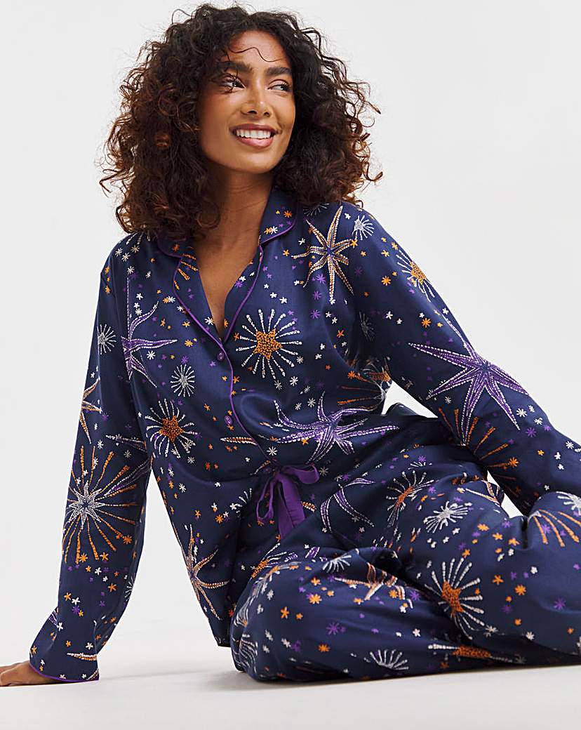 Cyberjammies Fireworks Print Pyjama Set