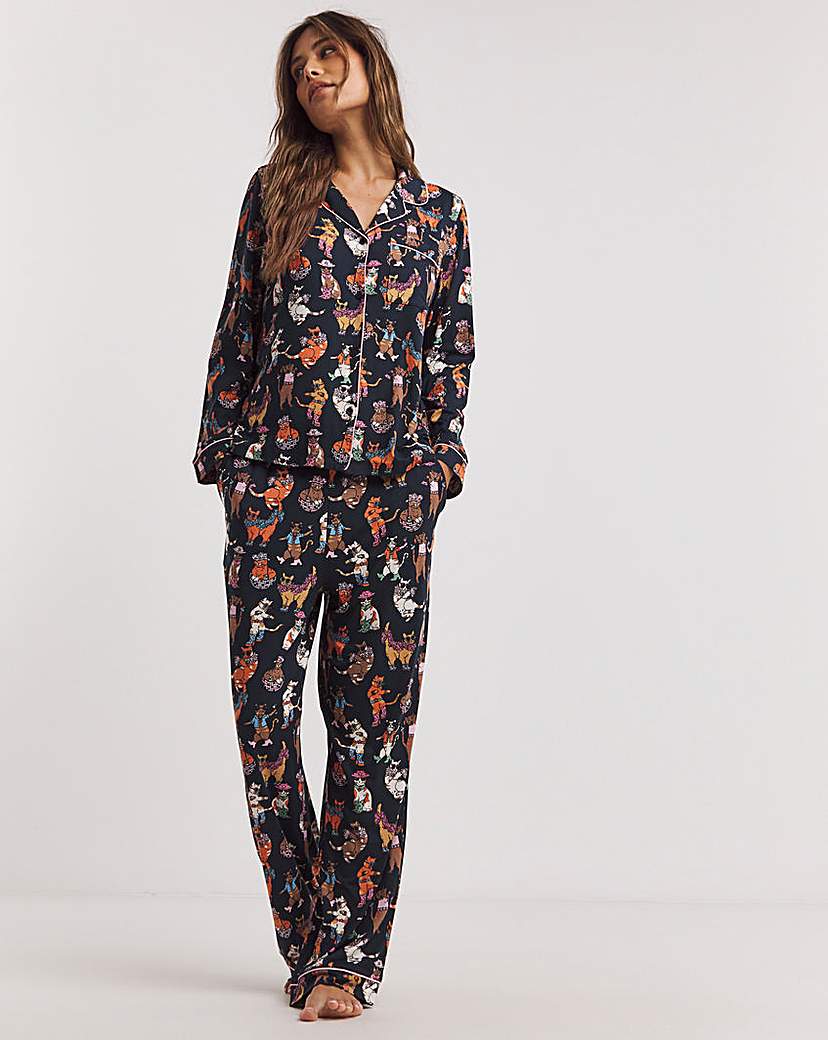 Chelsea Peers Jersey Disco Cats PJ Set