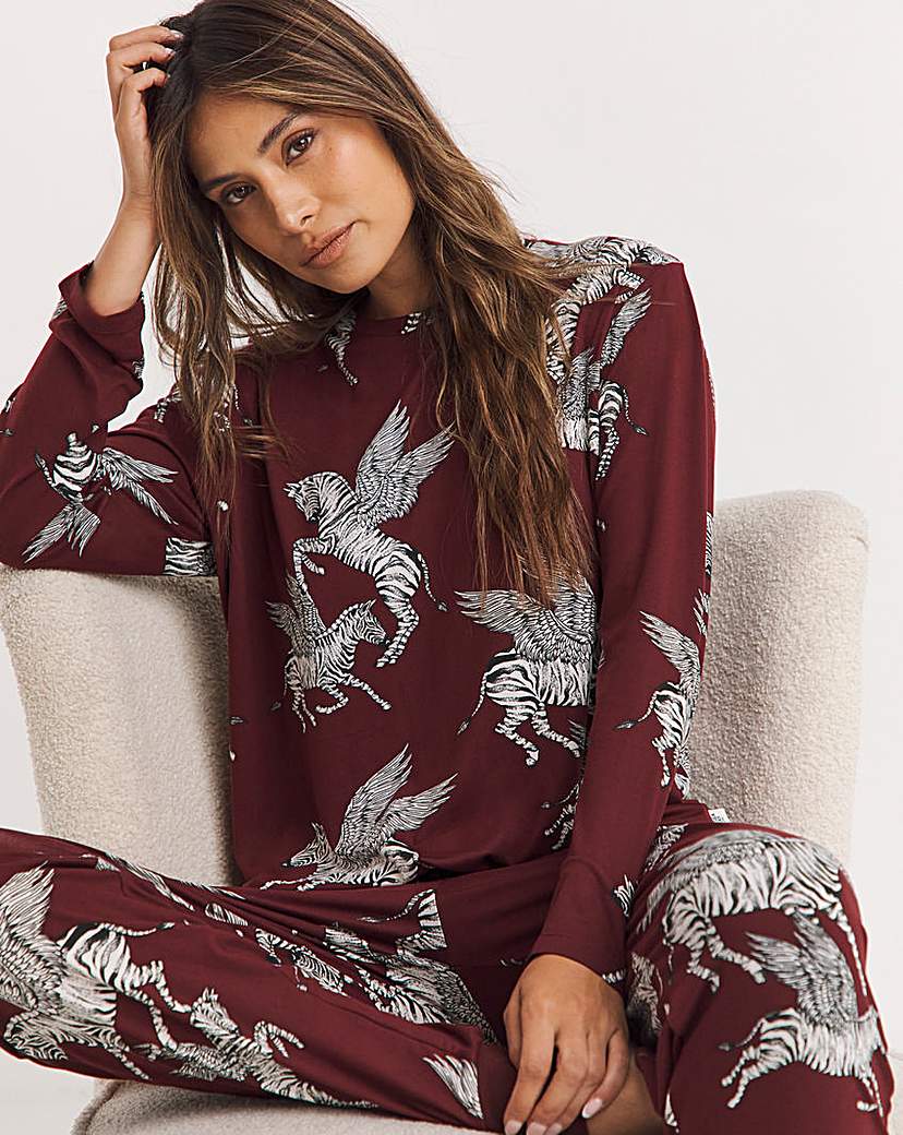 Chelsea Peers Flying Zebra Crew PJ Set