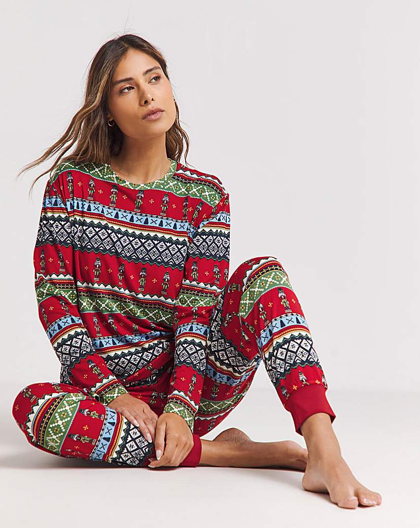 Chelsea Peers FairIsle Print Crew PJ Set