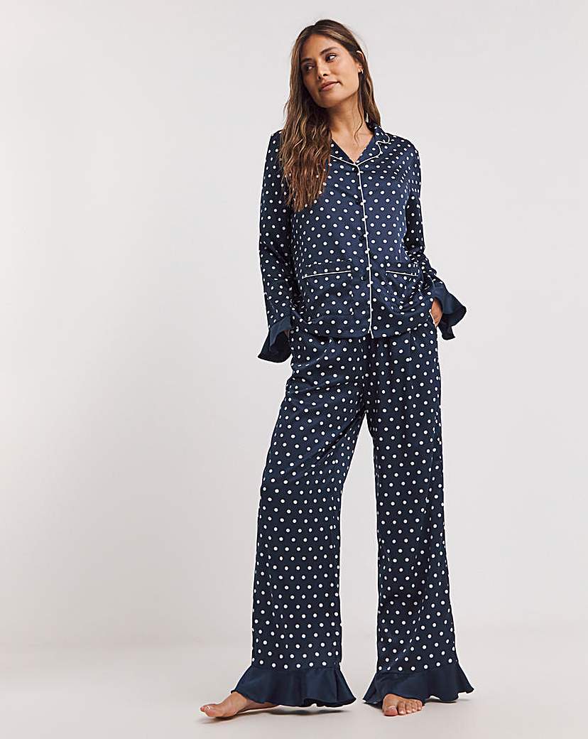 Chelsea Peers Satin Polka Dot PJ Set