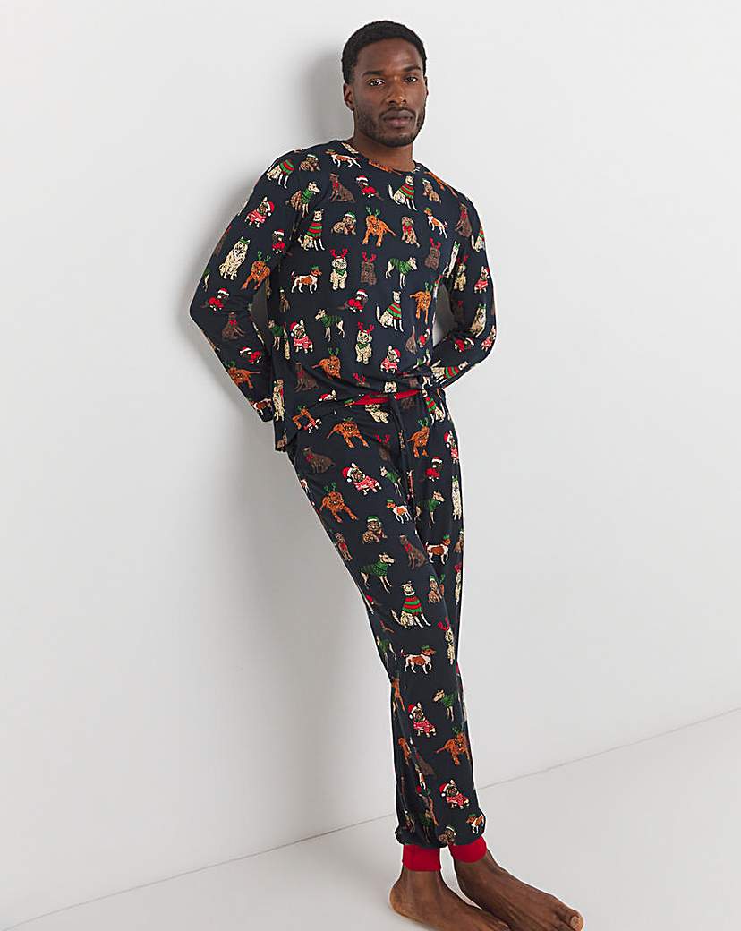 Chelsea Peers Dogs Crew PJ Set Mens