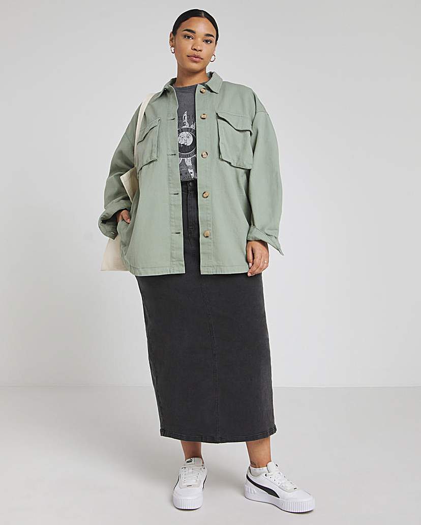 Khaki Utility Cargo Jacket