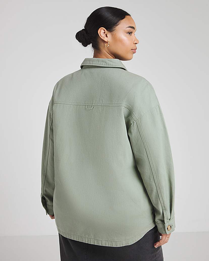 Khaki Utility Cargo Jacket