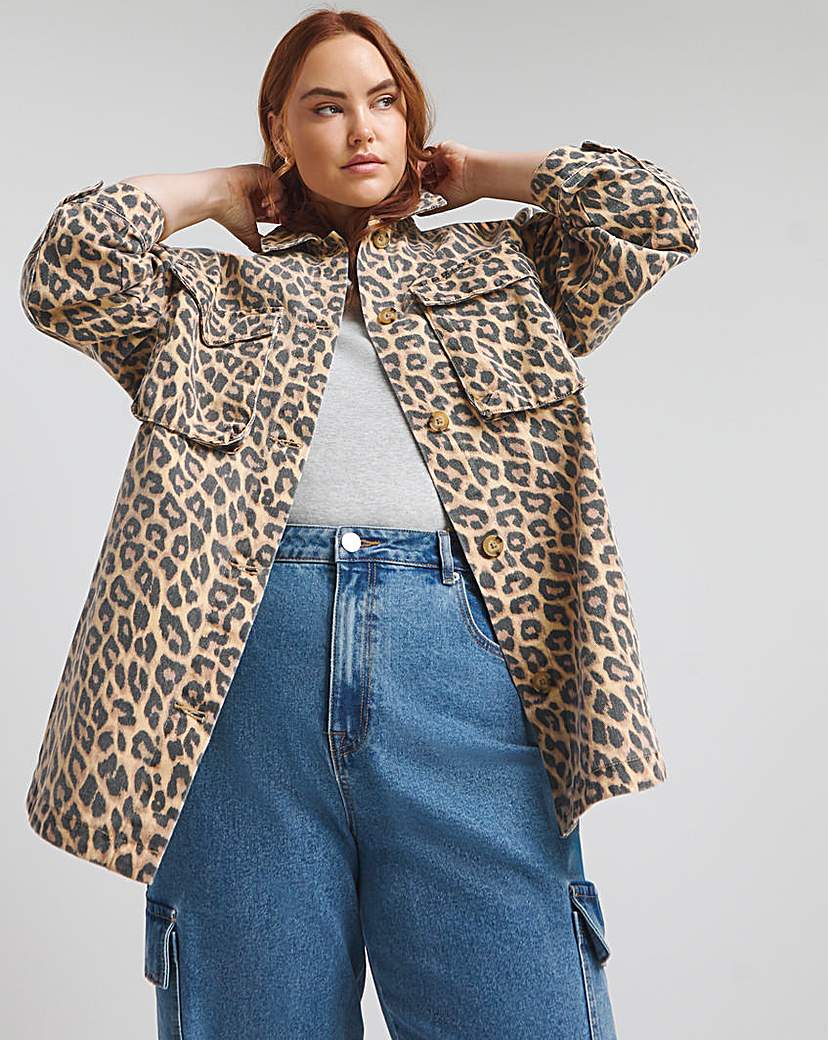 Plus size leopard jacket deals