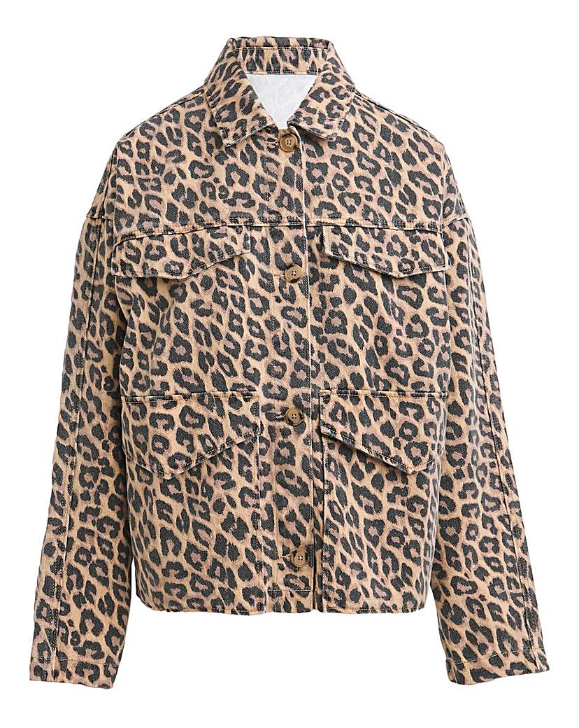 Leopard Print Boxy Jacket