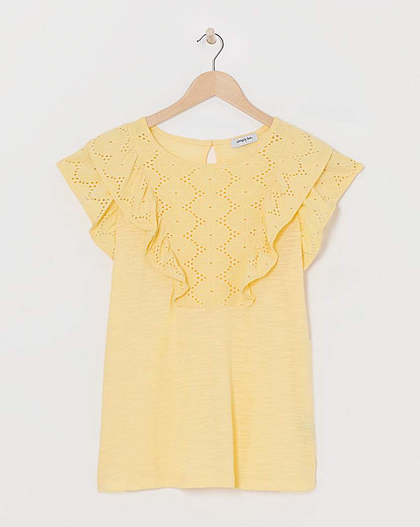 Simply Be Broderie Yoke Top