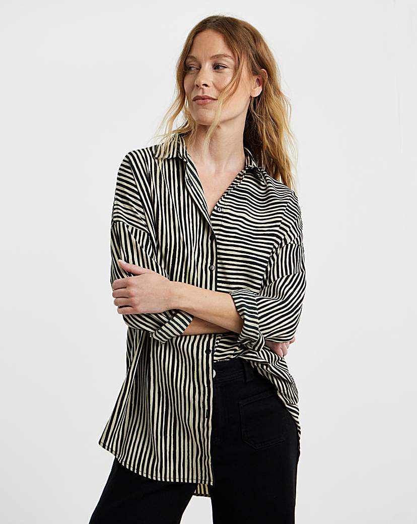 Multi Stripe Oversized Shirt