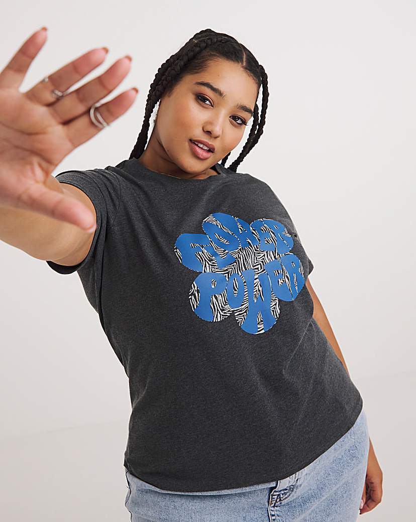 Flower Power Slogan Tee