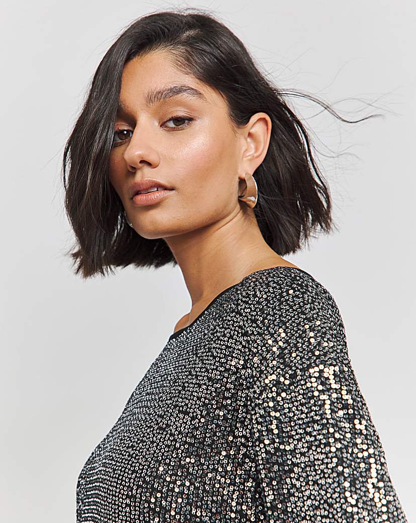 Linear Sequin Top