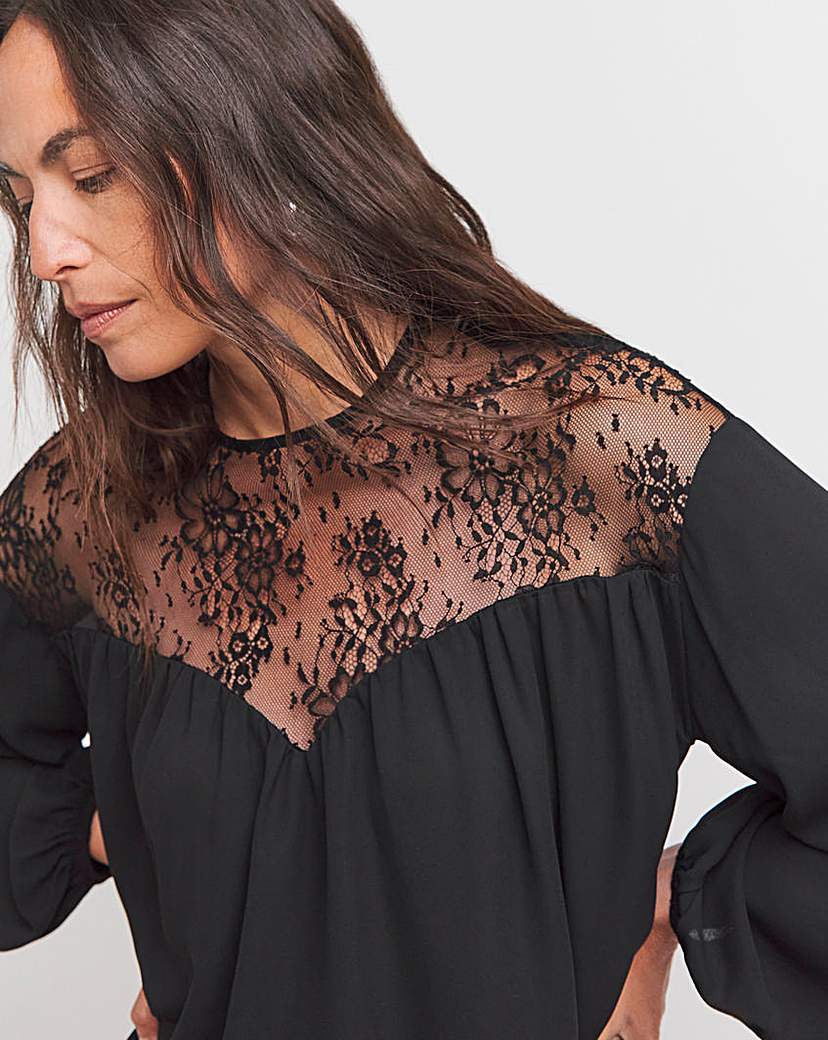 Lace Insert Blouse