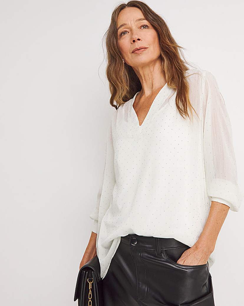 Diamante V Neck Blouse