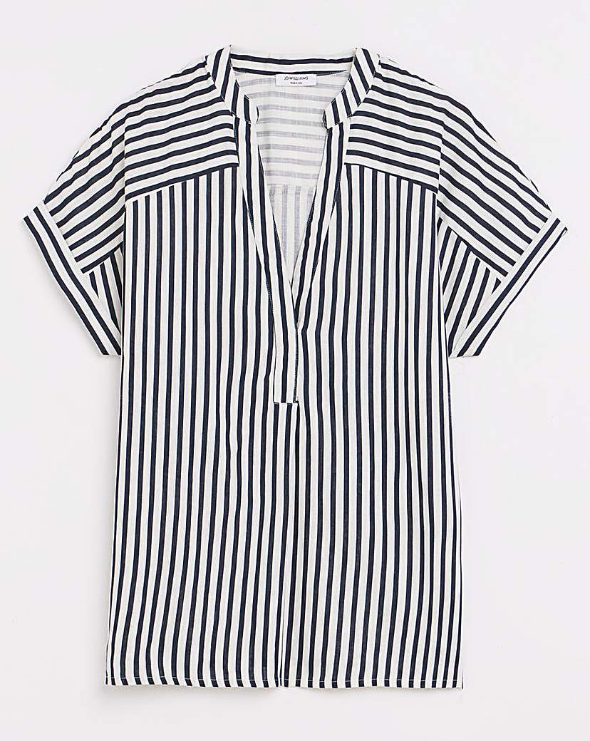 Linen Mix Tunic Top