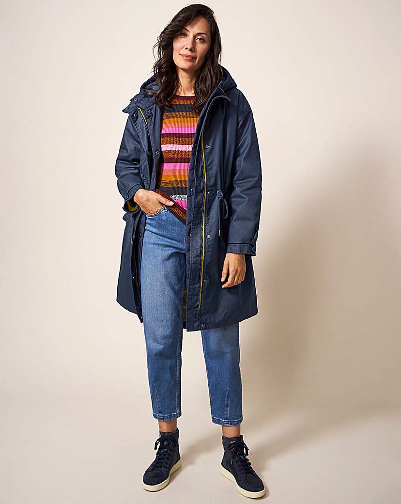 White Stuff Riley Coated Cotton Parka