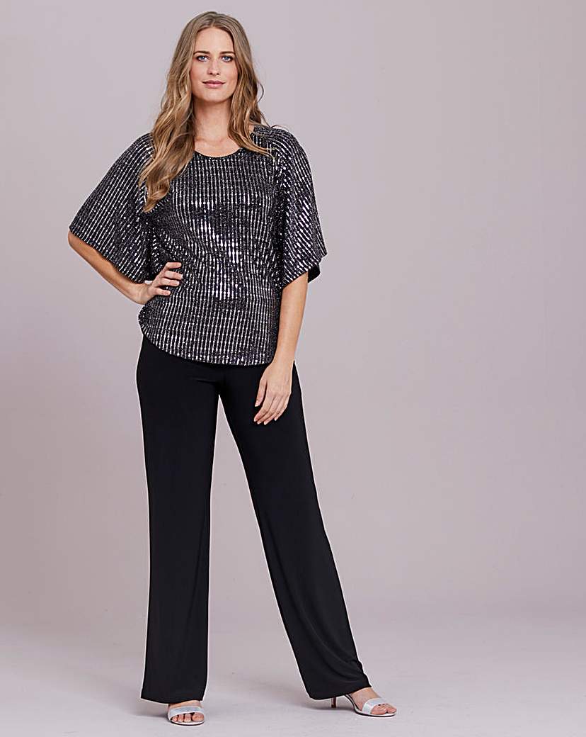 Image of Julipa Sequin Look Top And Trouser Set