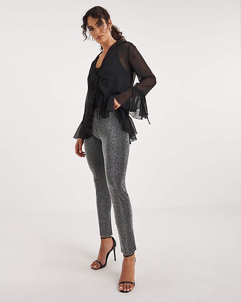 Silver Glitter Leggings