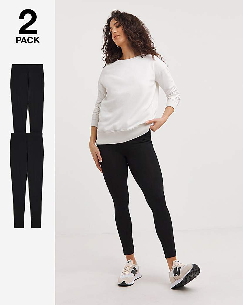 2 Pack Jersey High Waisted Leggings