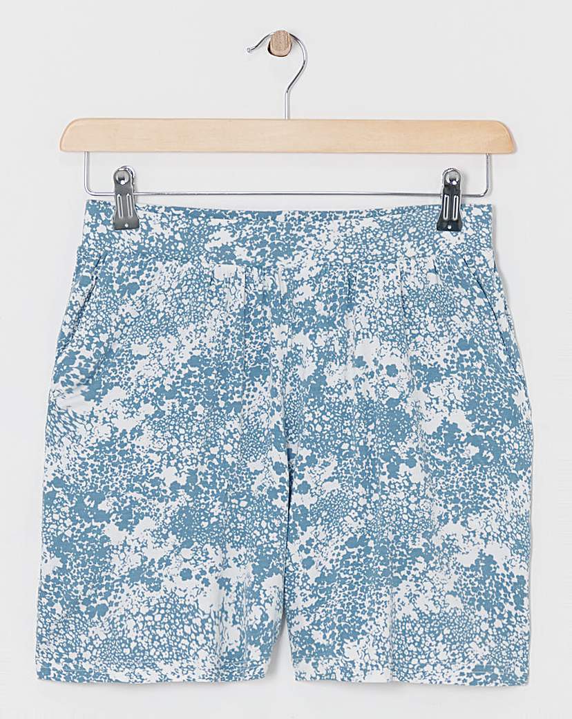 Blue Print Jersey Shorts