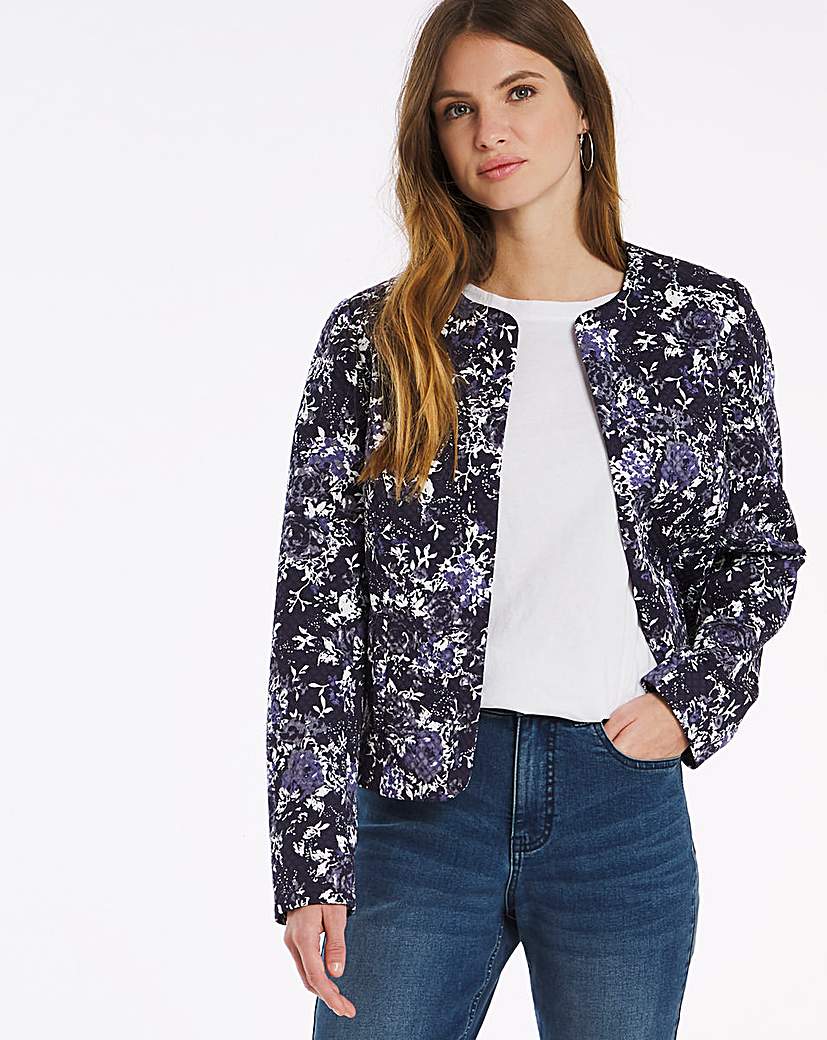 Julipa Print Lined Quilted Jacket