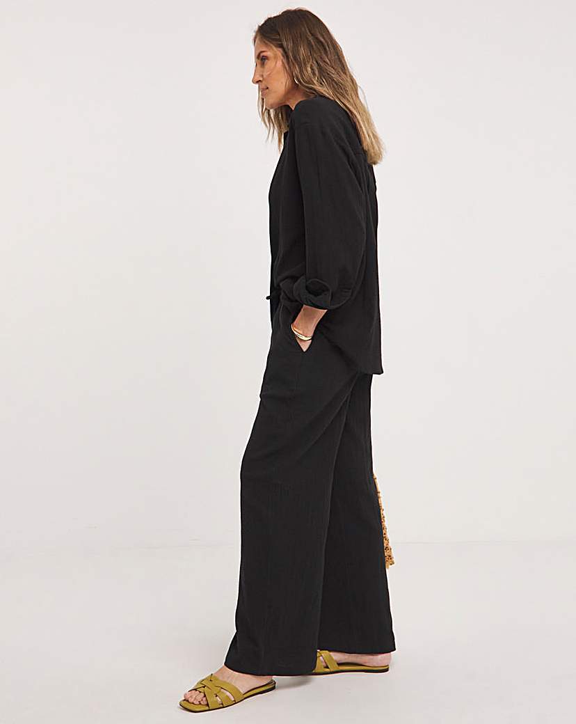 Cheesecloth Wide Leg Trousers