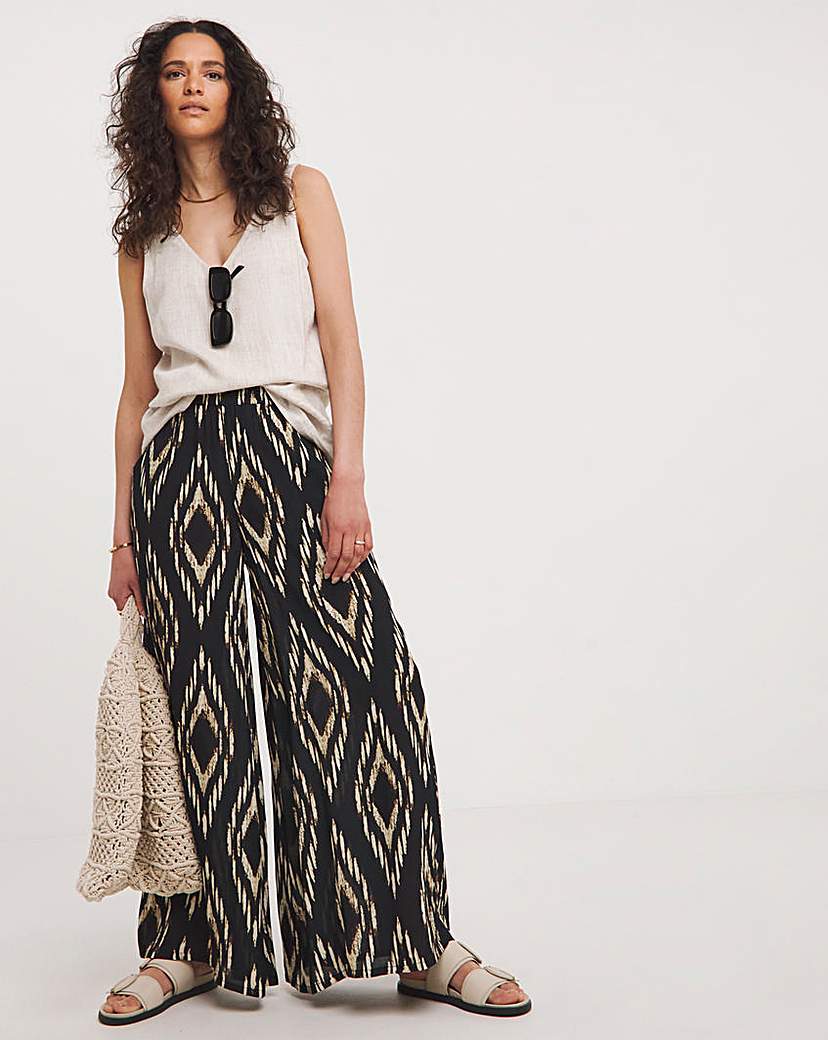 Viscose Moss Palazzo Trousers