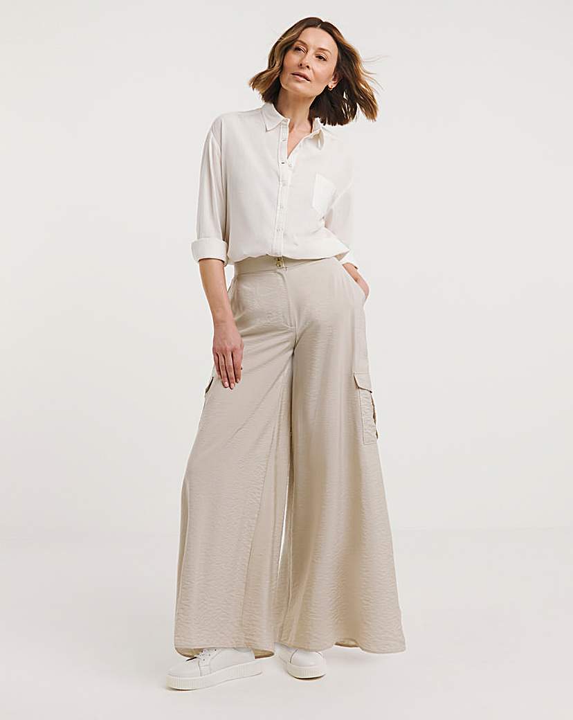 Stone Cargo Palazzo Trousers