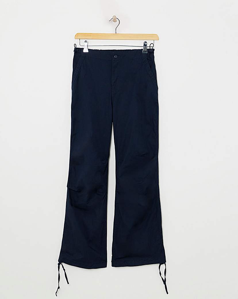 Navy Cotton Parachute Utility Trousers