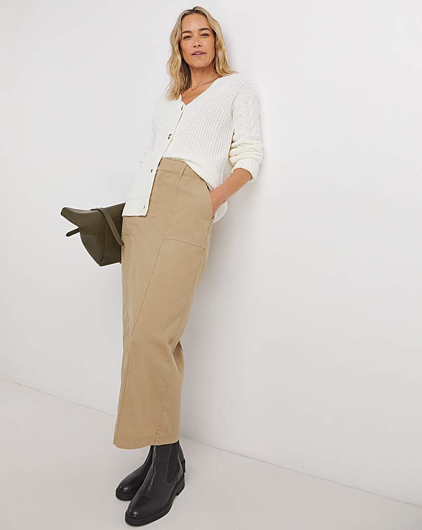 Lyocell Rich Utility Maxi Skirt