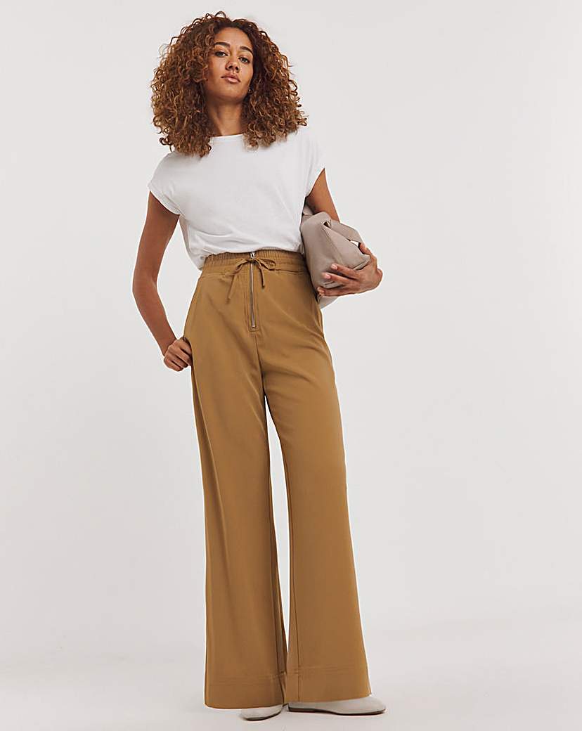 Pull On Wide Leg Trousers