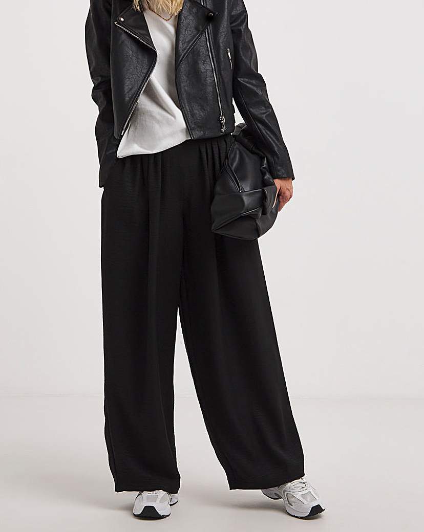 Herringbone Wide Leg Trouser